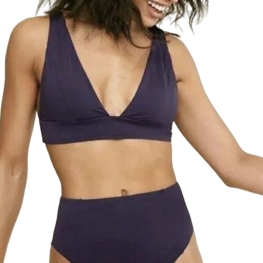 Andie The Belize Top Navy Swimwear Bathing Suit Bikini Adjustable Size M New